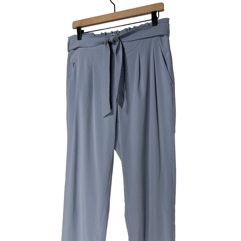 Athleta Skyline Blue Gray Tie Waist Pleated Pants Size 6 EUC